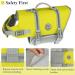 Vivaglory Ripstop Dog Rescue Vest - Small Medium Buoyancy & Visibility for Boats | Yellow-Gray | Size M (53-63cm) - Buy Online on GoSupps.com