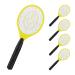 5 x electrical fly clapes without chemical fabrics fly rubbers against flying mosquitoes & mosquitoes fly swatter yellow yellow yellow 5 Pack