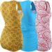 ZUMIY Maternity Nursing Top - Women's Cotton V Neck Breastfeeding Shirt, Ruched Waist, Double Layered Tank - Red+Yellow+Lake Blue, 3-Pack - Buy Online on GoSupps.com