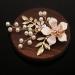 Bridal Flower Hair Clip with Faux Pearls - Rose Gold Handmade Headpiece for Wedding, Brides, Bridesmaids - Buy Online on GoSupps.com