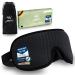 Omnirelexx sleep mask - breathable 3D sleeping glasses - eye mask for women and men - Suitable side sleepers - 100% opaque - travel bag - deepening for the eyes - memory foam