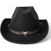 HUDANHUWEI Wide Brim Cowboy Hat in Z-Black - Men's and Women's Vintage Pinch Front Cowgirl Hat - Buy Online on GoSupps.com