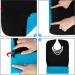 Shop Heveer Waterproof Bibs for Adults | Stylish Black Pearl Chain Pattern with Crumbs Compartment & Push Buttons - Perfect for Seniors Men & Women - Buy Online on GoSupps.com