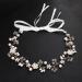 Women's Floral Wreath Crown & Wrist Band Set | Flower Headband for Weddings & Events - Buy Online on GoSupps.com