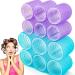 Jumbo Hair Rollers Sets, 12 Pcs Self Grip Salon Hair Dressing Curlers, Jumbo Large Rollers for Long Short Hair, DIY Curly Hairstyle for Women, Heatless Hair Curlers Colors Vary (6XLarge+6XMedium)