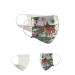 BAF Community Masks 2 via Pack Set Unisex makeshift mask Wendbar Mundschafts Mask and nose protection turning mask with motif cotton BCI washable unit size FlowerPower-25