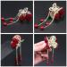 2Pcs Pearl Tassel Hair Clips for High Ponytail - Flower Rhinestone Gold Fashion Hair Accessories - Buy Online on GoSupps.com