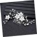 MAGICLULU 1pc Bridal Hair Combs Floral Hair Clip Crystal Hair Comb Bridal Headpieces for Wedding Floral Hair Comb Metal Wedding Hair Comb Tiara European and American Twist Beads Bride White - Buy Online on GoSupps.com