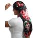SAYMRE Long Satin Bonnet Silky Sleep Cap Adjustable Hair Bonnet for Braids Hair Long Black Flower. S/XXL S-XXL Pink