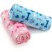 Allisandro 2 Pack Large Fleece Blanket for Dogs and Cats - Paw and Bone Print | Cozy Pet Blanket Set - Buy Online on GoSupps.com