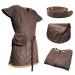 Hiifeueuer Medieval costume Tunic with vintage belt and bag mercenary knight clothing armor Renaissance larp cosplay set for Larp ren Faire and Halloween XL Braun