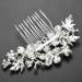 Wedding Bridal Hair Combs Vintage Imitation Crystal Hairpins Prom Jewelry Gold Silver Flower Pattern Hair Accessories Pins Women Silver - Buy Online on GoSupps.com