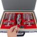 266Pcs Optical Trial Lens Set Optometry Kit Metal Rim Ophthalmic Lenses Aluminum Case Trial Frame Cross Cylinders (266Pcs/Set)