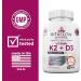 VITAFLOW Nutrition Vitamin K2 and D3 Supplements - 60 Capsules | Supports Better Calcium Absorption and Cardiovascular Health | 30 Day Supply - Buy Online on GoSupps.com