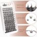 Veleasha 72pcs DIY D Curl Lash Clusters | Volume & Natural Look Individual Lashes | 8-16mm Mix Length False Eyelashes for Home Extensions - Buy Online on GoSupps.com