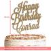 Personalised Glitter Birthday Cake Topper by KreateSquare - Customised With Any Name Custom Colour Birthday Cake Decoration (Gold) - Buy Online on GoSupps.com