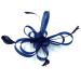 Ladies Feather Comb Fascinator Ladies Day Races Royal Ascot Hair Piece Fascinator (Navy Blue)