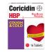 Coricidin HBP Decongestant-Free Cough and Cold Medicine for Hypertensives, Cold Symptom Relief for People with High Blood Pressure (16 Count) 16 Count (Pack of 1)