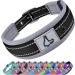 Joytale dog collar softly padded neoprene collars for small dogs nylon reflective wide collar dog black s (1 Pack) black