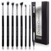 Oscar Charles 8-part professional eye-make-up brush set with soft blending brushes eyeshadow brushes and eyebrow brushes (silver)