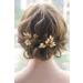 Kercisbeauty 2pcs Simple Leaf Hair Pins for Wedding Bridesmaid Prom Headpiece