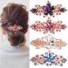 Hair Barrettes for Women WHAVEL 4Pcs Flower Crystal Rhinestones Hair Barrettes Hair Clips Luxury Jewelry Spring French Hair Clips for Women Girls Hair Styling Accessories (Style 1) Type 1