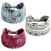 scicent Head Scarf 3 Pieces Boho Print Headbands African Wide Hair Bands Elastic Head Scarf for Women and Girls Flower Crown Headband - 4027