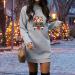 Hanxiulin Women's Christmas Skirt Sweatshirt Jacket - Elk Party Dress Hooded Sweater Top Gray M - Buy Online on GoSupps.com
