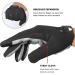 Westwood Fox WFX Vollfinger Mountain Bike Gloves | Touchscreen Padded Anti-Slip Racing Gloves for Men & Women - Black - Buy Online on GoSupps.com