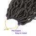 Goddess Locs Crochet Hair 18 | 6 Packs Curly Faux Locs Braids | Boho Style Hair Extensions | T1B/30 18 (Pack of 6) - Buy Online on GoSupps.com