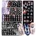 Nail Stamping Plate, DANNEASY 6 Pieces Nail Stamp Kit Nail Stencils Manicure Template With Nail Stamper, Scraper, Storage Bag (Holiday Style) Kit2