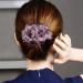 Mistofu Fancy Hair Barrettes Clips - Handmade Large Flower Design for Thick Hair | Wedding Hair Accessories in Purple Copper Wire - Buy Online on GoSupps.com