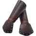 HiiFeuer Viking Fenrir Gauntlet | Medieval Faux Leather Arm Armor & Knight's Bracer for LARP Halloween Costume - Brown B - Buy Online on GoSupps.com