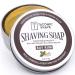 Taconic Shave Barbershop Quality Shaving Soap for Men with Antioxidant-Rich Hemp-Seed Oil Moisturizing Shaving Soap for All Skin Types 4 oz. Puck Classic Bay Rum