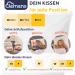 Clemens 2 Set Soft Down Pillow 80x80 cm - European Down & Feathers Ideal for Back & Belly Sleepers - Cozy 1000g Spring Pillow Set - Buy Online on GoSupps.com