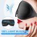 Buy 3D Contoured Sleep Eye Mask for Men & Women - Adjustable Light Block Soft Comfort - Ideal for Travel - L-Black - Buy Online on GoSupps.com