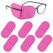 6pcs Glasses Eye Patch Large Size Eye Patches Reusable Non-Woven Eye Patches for Adults Kids Lazy Eye Amblyopia Strabismus (Pink)