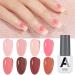 AILLSA Jelly Gel Nail Polish Set- Nude Polish Sheer Blush Pink Gel Polish Clear Translucent Gel Nail Polish with Natural Gel Nail Polish Easy to Apply Soak Off U V Gel Nail Polish for French 8 Colors jelly color dark