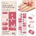 Gya Labs Nail Stickers - Long Lasting Nails for Women - Semi Cured Gel Nail Strips (20 Pcs) - Nail Stickers for Nail Art Kit - Stick on Nails Nail Art Stickers | Festive - Heartbeat