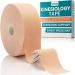Vive Kinesiology Tape (105 Feet) - Therapeutic Athletic Support Tape - Uncut Kensio Roll - Muscle and Joint Recovery for Shoulder  Back  Knee  Elbow and Ankle Pain Relief - Waterproof for Sports Beige 2 x 105'