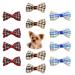 RDWESZOD 12 Pcs/6 Pairs Classic Check Pattern Hair Clip for Dogs Cats
