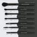 Wild Universe 12Pcs Professional Makeup Brush Set - Synthetic Kabuki Brushes for Foundation, Contour, Blush, and More | Black Meteorite Series - Buy Online on GoSupps.com
