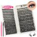 640pcs 9-16mm 40D+50D D Curl Lash Clusters Kit - Individual Lashes Clusters DIY False Eyelashes Clusters Extension with Lash Cluster Applicator Tweezer
