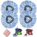MXZONE 4 Pack Spin Mop Head Replacement for Spinning EasyWring RinseClean Mop, Mop Replace Head for 2 Tank System Bucket, Microfiber, Blue 4pcs 2-Tank Mop Blue