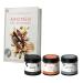 Rimoco gift set "flavors" - set content: flavors the cookbook green pepper 35g Ras El Hanout 60g black cardamom 40g set: "flavors"