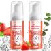 Kids Toothpaste Foam, Low Fluoride Toothpaste for U-Shaped Toothbrush, Natural Healthy Toothpaste for Kids Ages 3 and Up, 2 Pack Strawberry