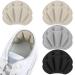 Flintronic 4 Pairs Sneaker Repair Patch Heel Patch Shoe Heel Repair Sneaker Leather Heel Protector Heel pad Repair for Most Types #5 4 Pairs-gray & Black & Beige *2