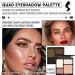 Beige Brown Eyeshadow Palette 4 Colors Matte Glitter Eyeshadow Makeup Palette with Brushes Waterproof Long Lasting Pigmented Gray Silver Eye Shadow Palette Goth Halloween Daily Makeup Pallet - Buy Online on GoSupps.com