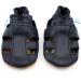 Dotty Fish Soft Leather Baby Shoes - Toddler Sandals, Non-slip Suede Soles, Navy Blue (2-3 Years) - Buy Online on GoSupps.com
