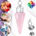 Majestic's Natural Rose Quartz Divination Pendulum 12-Faceted Cone with Witness Chamber PRESTIGE Collection Rose Quartz Stone Dowsing Pendulum 19 GR LIFETIME GUARANTEE